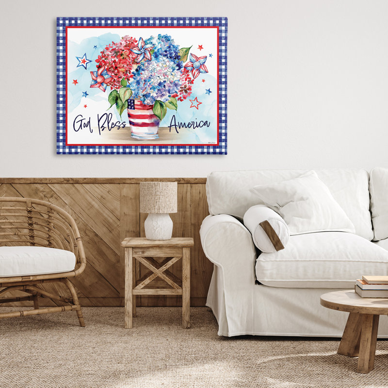 «God Bless America», toile par Nicole DeCamp, H 24 po x l 30 po