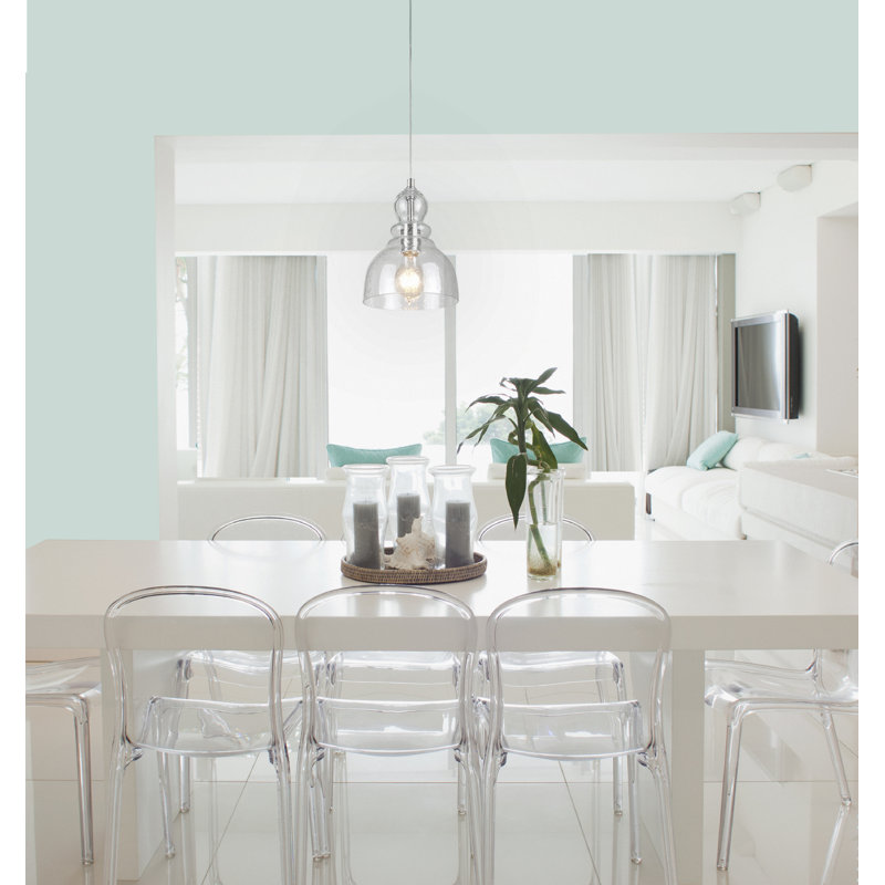 Lomita 1 - Light Single Bell Pendant, Brushed Nickel, 9" H x 7" W x 7" D, No