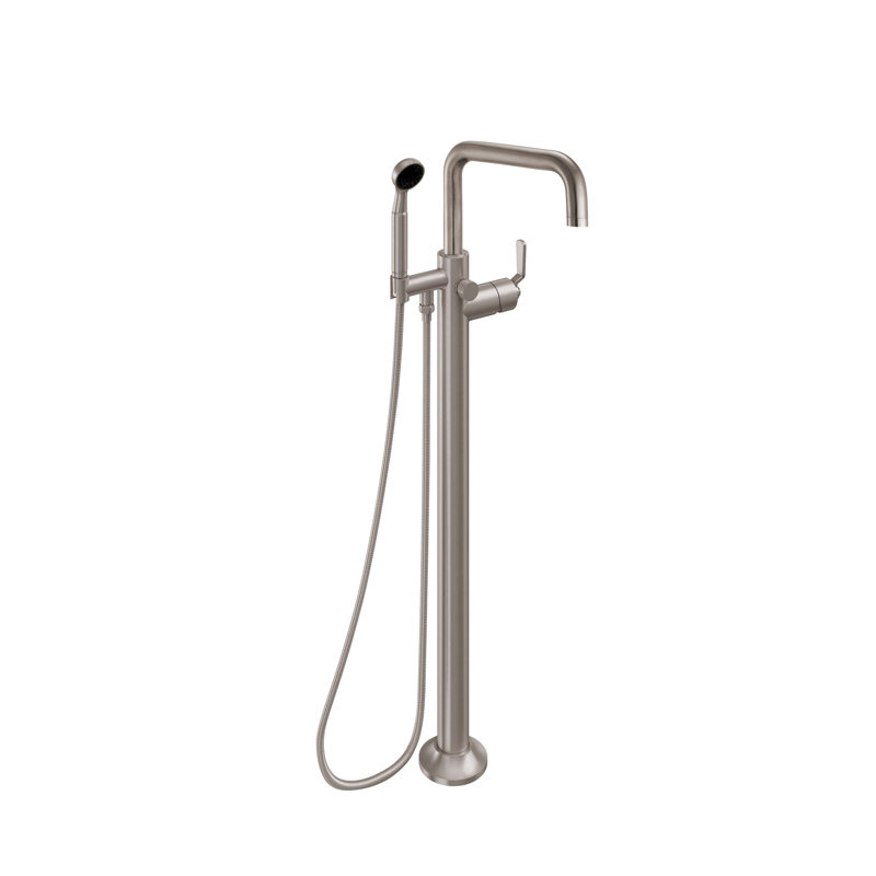 Descanso Tub Filler with Diverter, Lever Handle, Satin Nickel/Silver