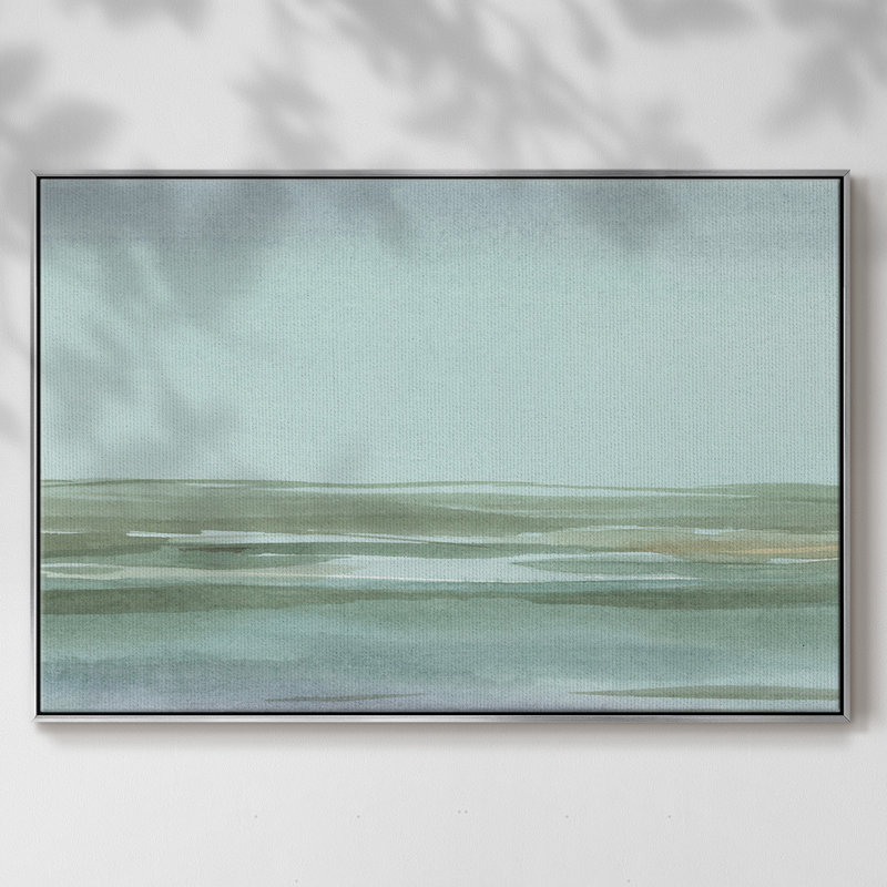 Toile encadrée de qualité supérieure Aqua Reflections II - prête à être accrochée, H 17 po x l 25 po x P 2 po