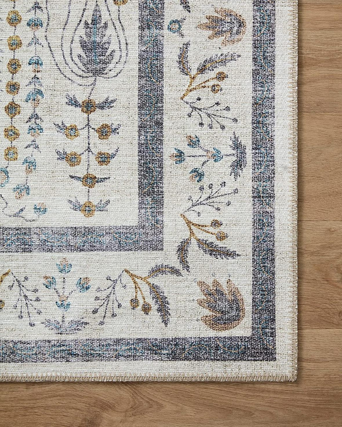 Rifle Paper Co. x Loloi Maison Wisteria Cream Rug, Runner 2'6" x 9'6"