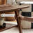 Simple solid oak tea table-1847826364