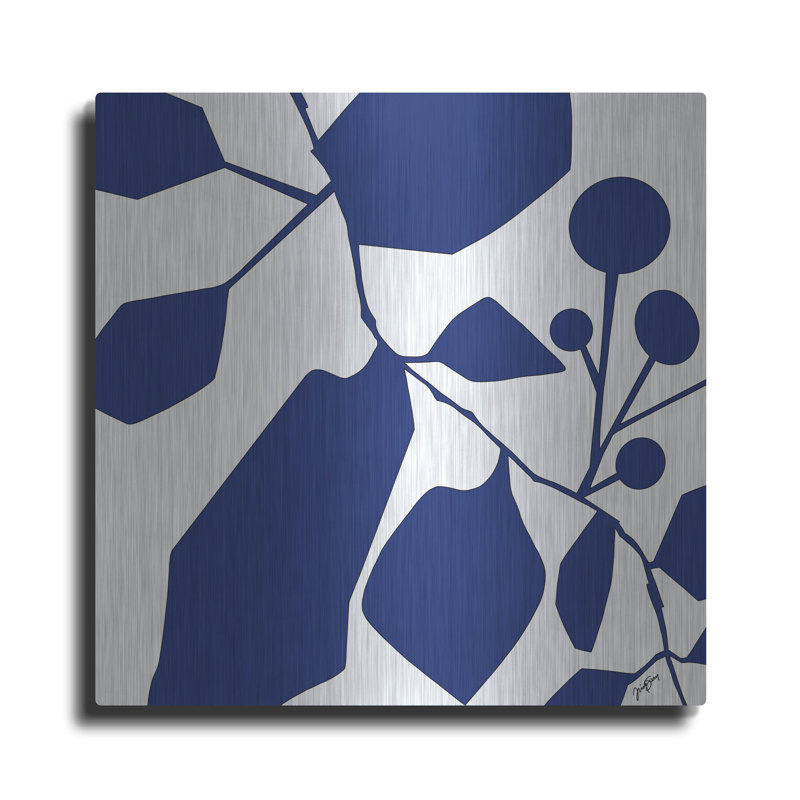 Mur en métal Wrought Studio ™ «Blue Hawaii» par Trish Sierer, H 36 po x l 36 po
