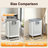 JOYBOS large-capacity laundry basket with lid, equipped with wheels and handles, easy to move-2016340995
