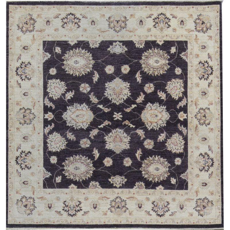 Tapis ivoire noué à la main de haute qualité