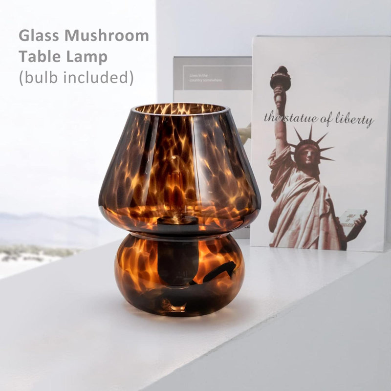 Lampe champignon lampe de table vintage pour table de chevet lampe de chevet en verre translucide réglable en continu Murano Aesthetic Home Decor For Living Kitchen