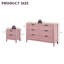 Ensemble de rangement de chambre à coucher moderne Abra (ensemble de commode à 6 tiroirs et table de chevet à 2 tiroirs)-132578625