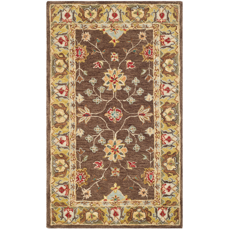 Tapis oriental en laine touffeté à la main Tingley, Rectangle 3 pi x 5 pi
