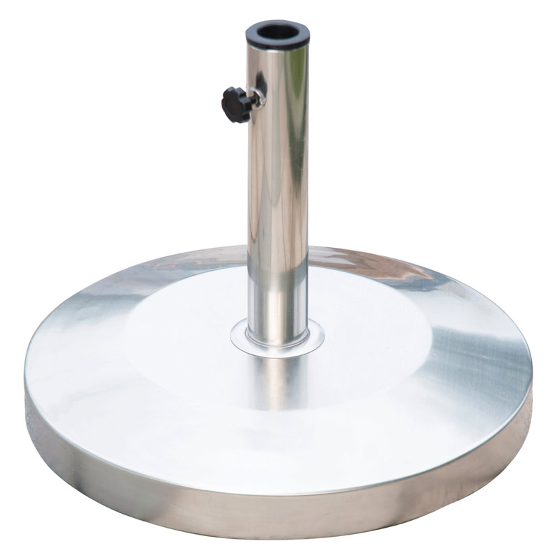 Base de support de parasol ronde ronde en acier inoxydable