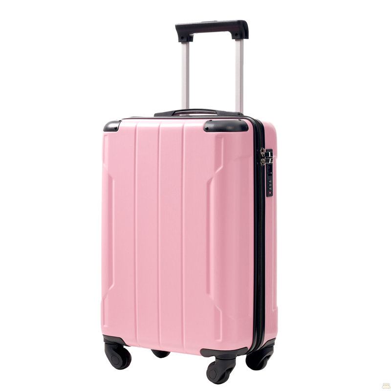 Bagage à main 20 pouces Hardshell, valise légère en ABS durable avec roulettes pivotantes, verrou TSA intégré, 2 cubes de rangement