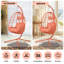 Fauteuil suspendu suspendu en osier avec support et coussin lavable pour patio-130042455-130042458