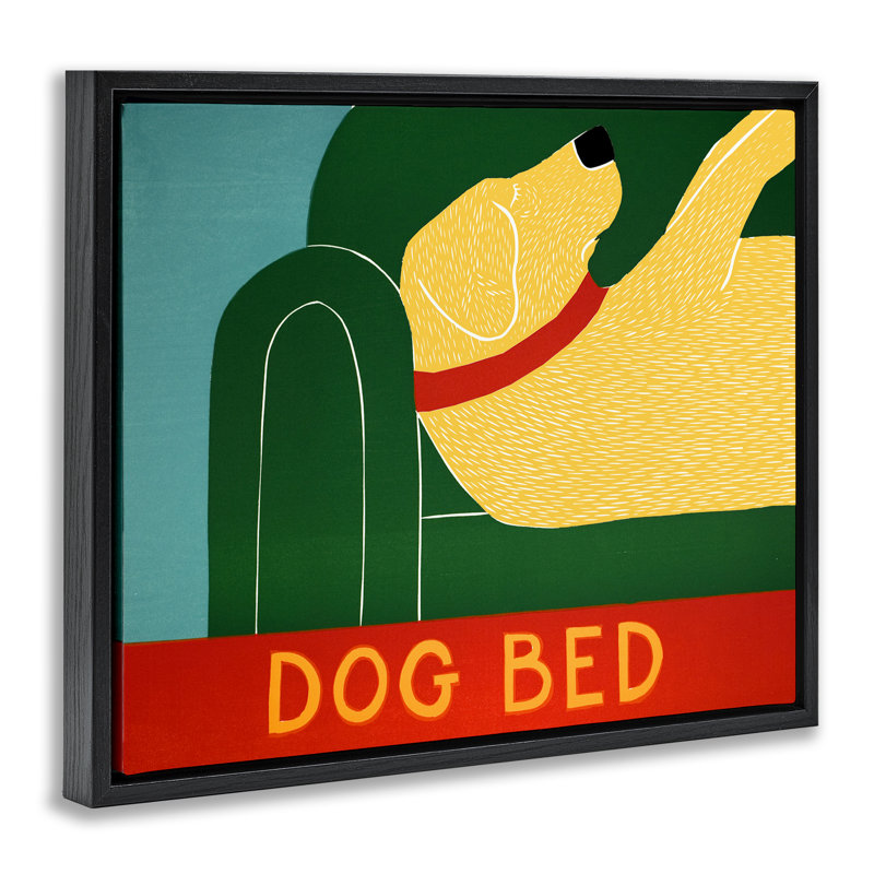 Cadre flottant pour chien Dog Design, par Stephen Huneck, Cadre flottant noir de jais, H 17 po x l 21 po