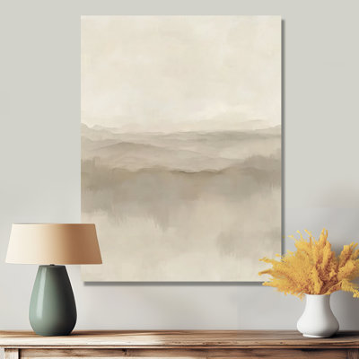 «White Grey Mist Sunrise Morning Clouds», art mural sur toile, abstrait blanc