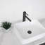 Robinet de salle de bain élégant à poignée simple 11 po noir mat-55551430