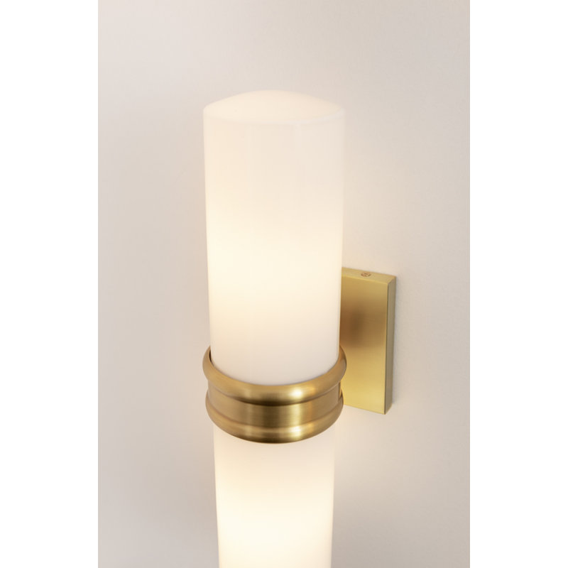 2 - Light Bath Sconce, Aged Brass