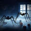 Décoration d'araignée d'Halloween, araignées géantes effrayantes 2PCS, décorations de fête d'Halloween, grands accessoires de maison hantée, décorations de jardin pour l'intérieur et l'extérieur - noir-1682998186