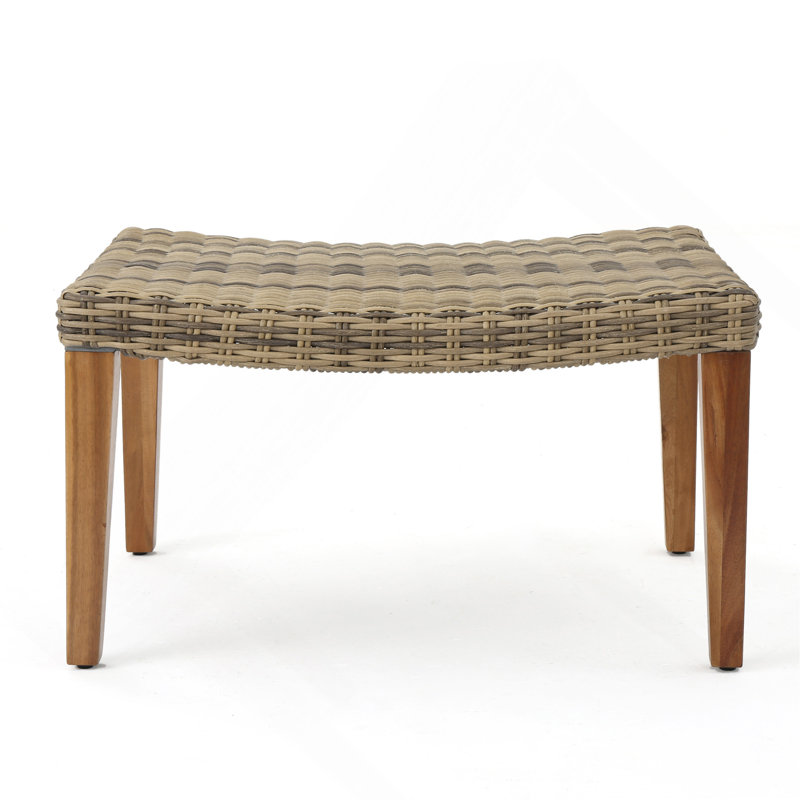 Fauteuil en bois et osier Hampton