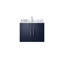 Ensemble de meuble-lavabo bleu marine l 24 po x P 22 po, plateau en marbre de Carrare et robinet-1743811024