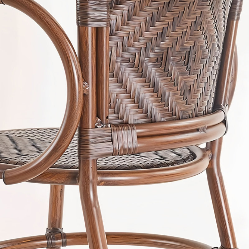 Rattan patio table and chair combination