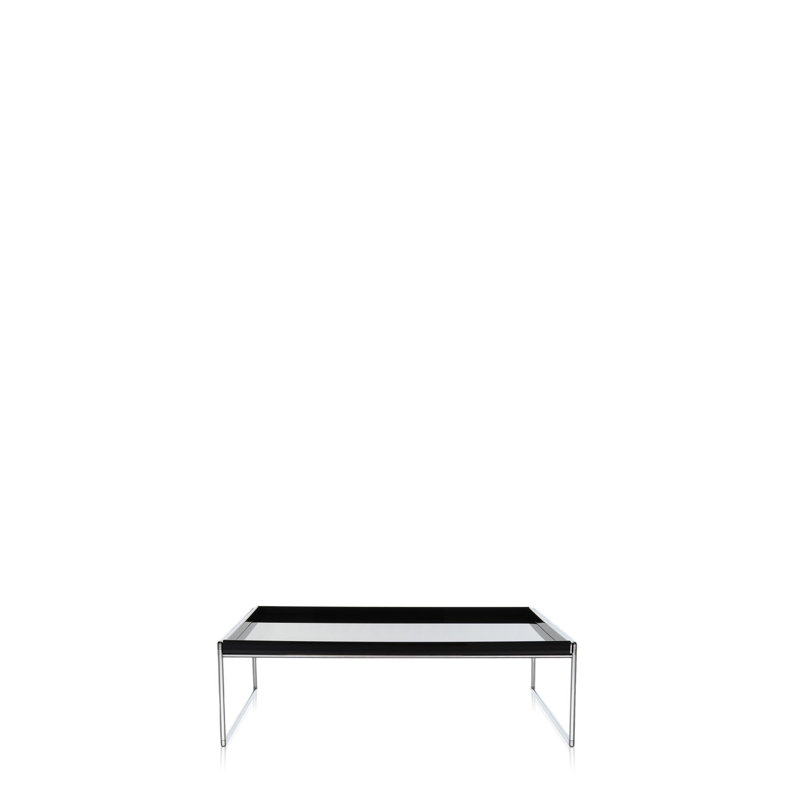 Trays Coffee Table, Black, 10" H x 31.5" L x 31.5" W
