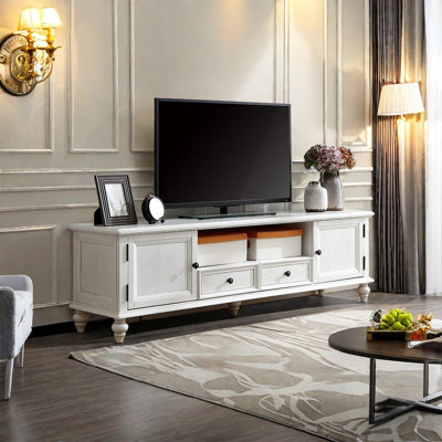 White modern simple fashion TV cabinet