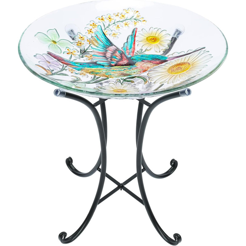Bain d'oiseaux en verre Tannehill