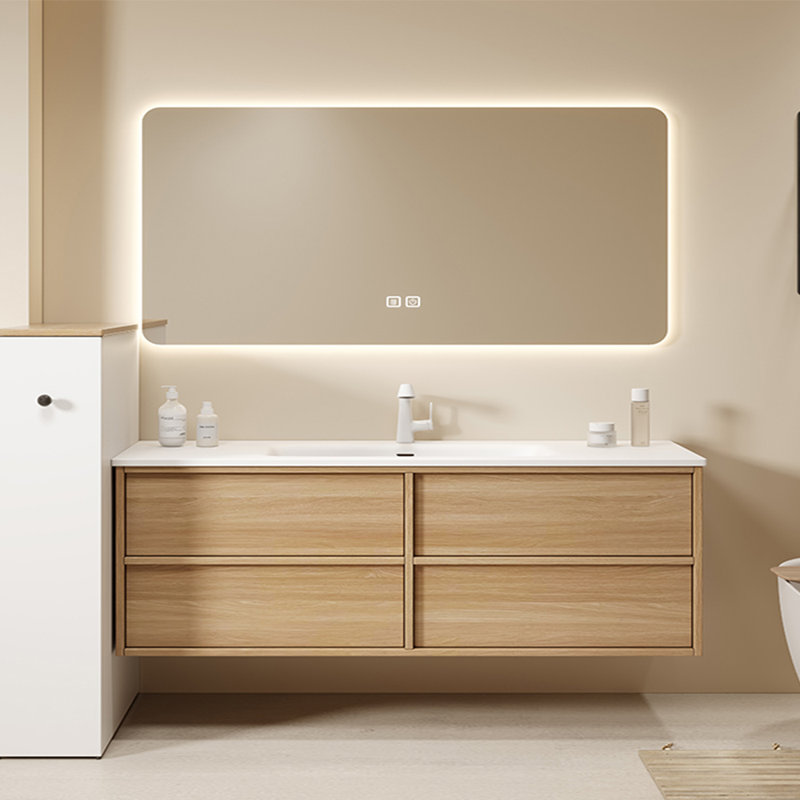 Medieval style retro bathroom cabinet, 62.99" W, Burlywood