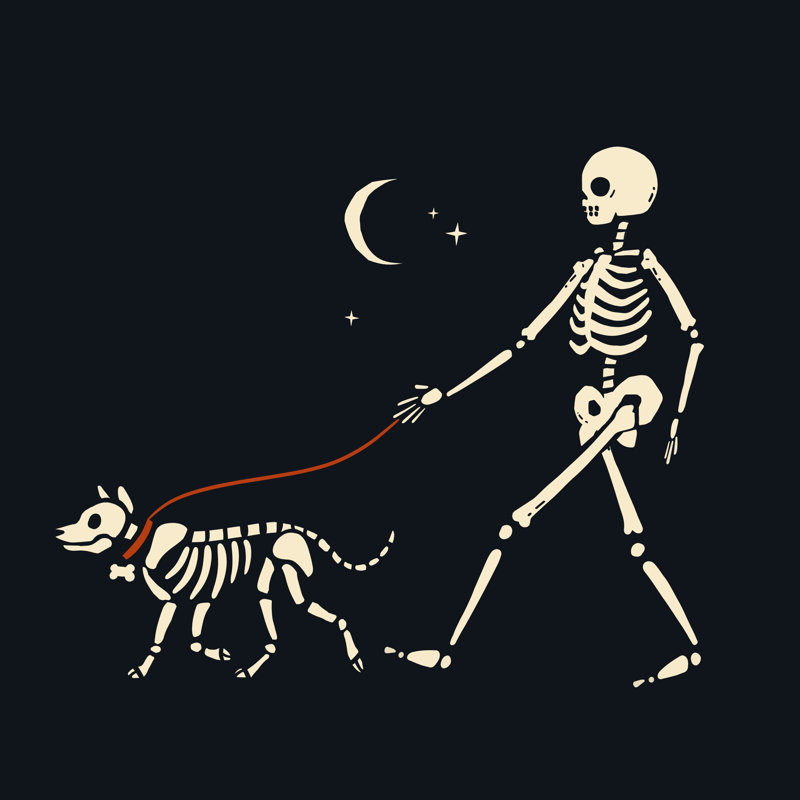 Reproduction de photo sur toile «Skeleton Anics I» par Victoria Barnes, H 12 po x l 12 po