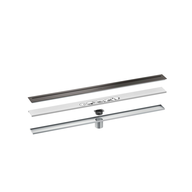 AXOR Drains Floor Installation 35 7/16", Brushed Black Chrome