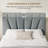 Velvet Upholstered Platform Bed Frame With Tufted Headboard And Nailhead Trim, Adjustable Height, No Box Spring Needed-910085848-910085841
