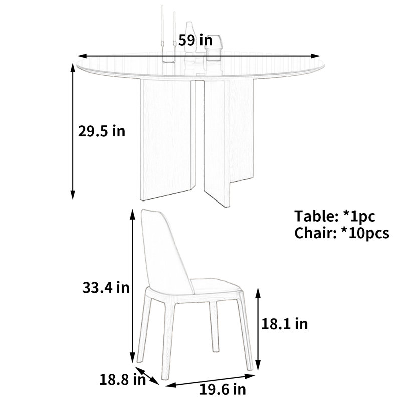 Nouvelle table et chaise de salle à manger rétro