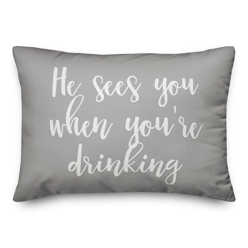  Coussin lombaire He Hees You When Youre, Gris