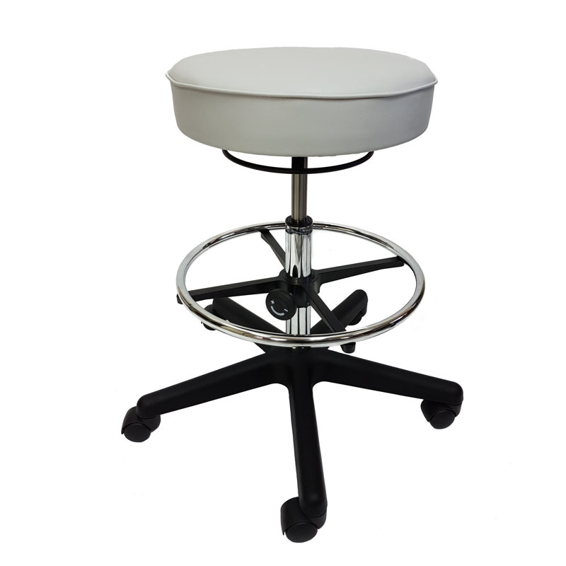 Tabouret de laboratoire Pellegrino, Gris clair, 34"