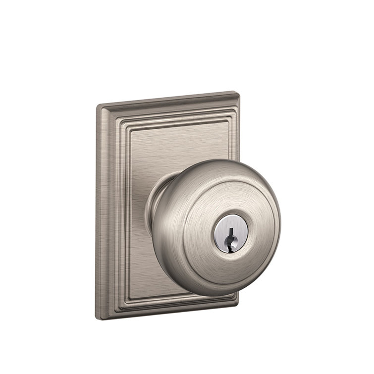 Andover Knob with Addison Trim Keyed Entry Lock