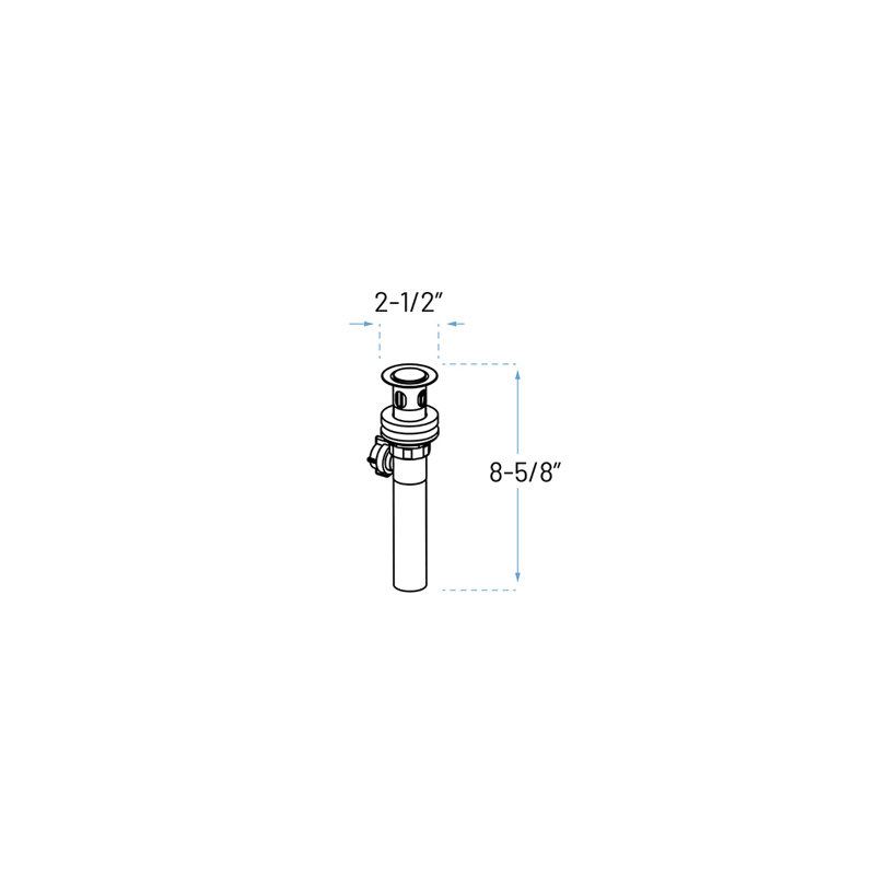 Single-Hole Single-handle Bathroom Faucet with Drain Assembly, Chrome