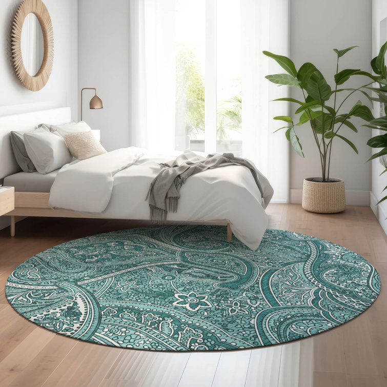 Premium Machine Washable Cerrito Teal Rug