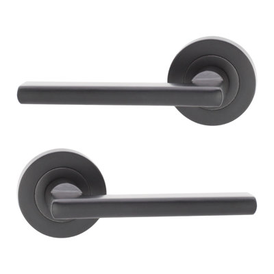 Drox Lever on Rose Matt Black