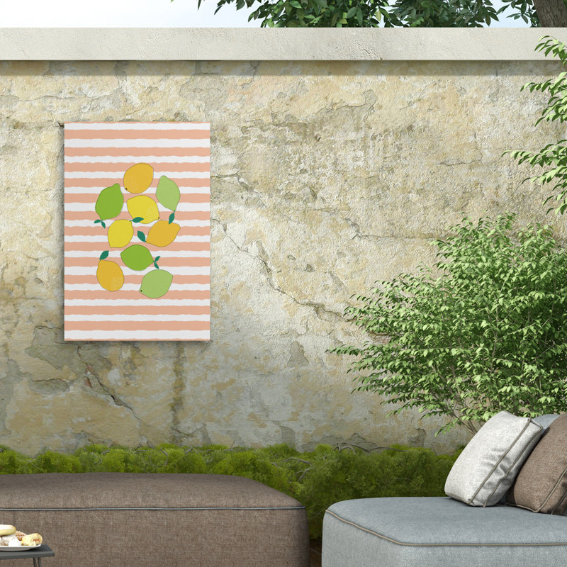 Orara Studio  Citrus Crowd Outdoor  Canvas, 22" H x 32" W