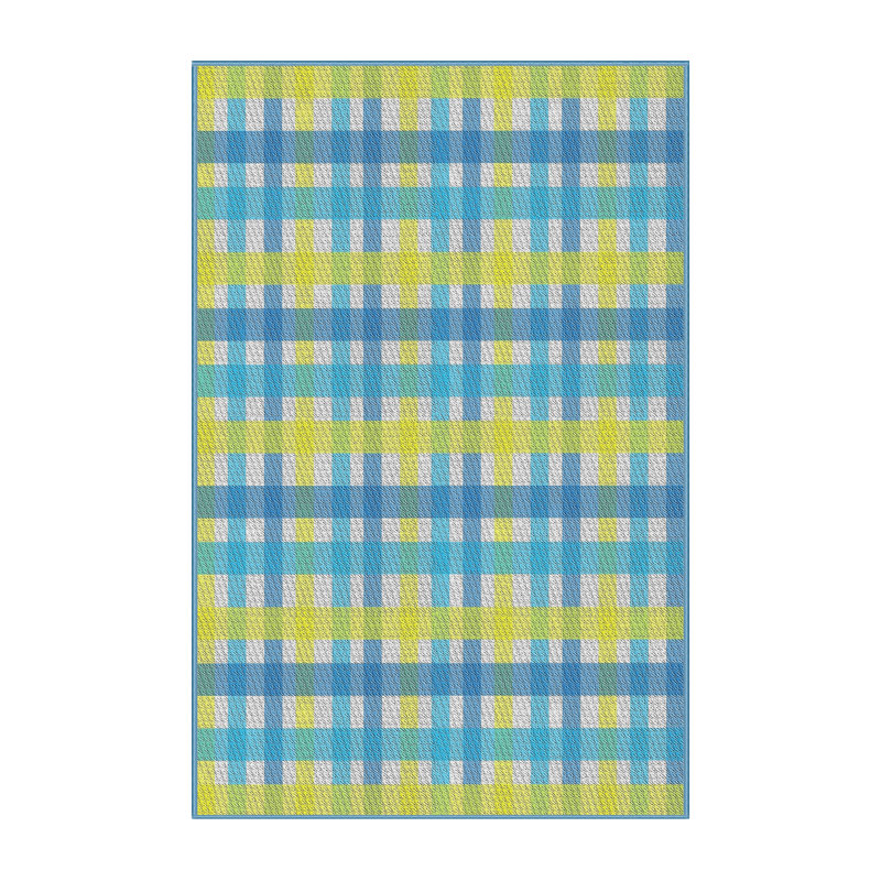 Plaid Indoor Rug, Rectangle 6' x 9'