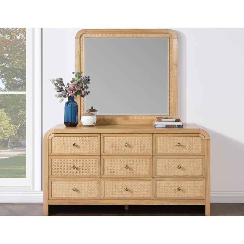 Rectangle A Resser Bay Isle Home™ Amyha Dresser Mirror | Wayfair