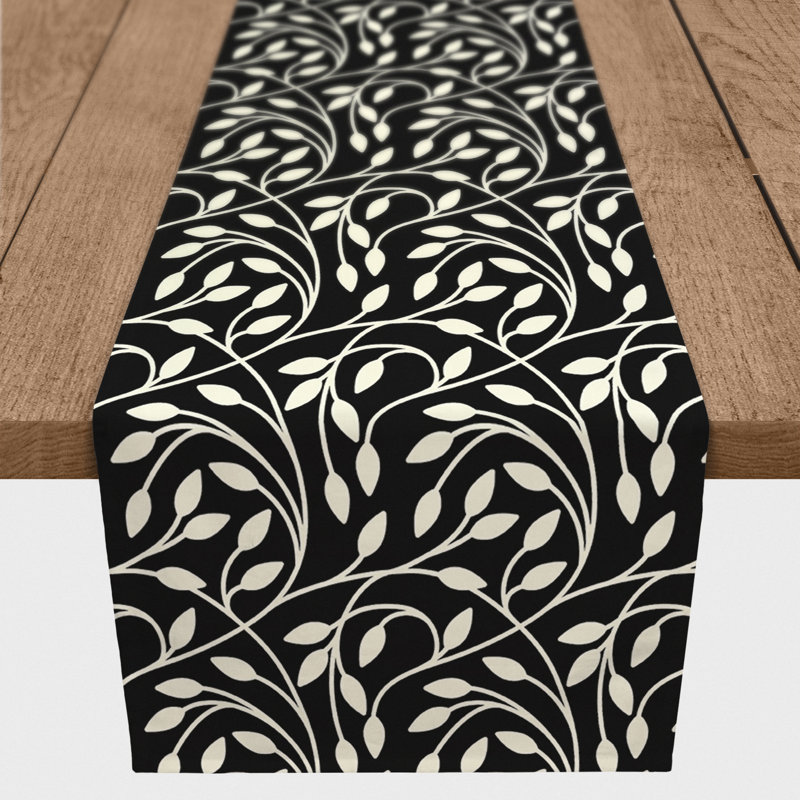 Chemin de table Circle, Noir