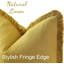 Housses de coussin moutarde en lin jaune moutarde (22 x 22 pouces, ensemble de 2)