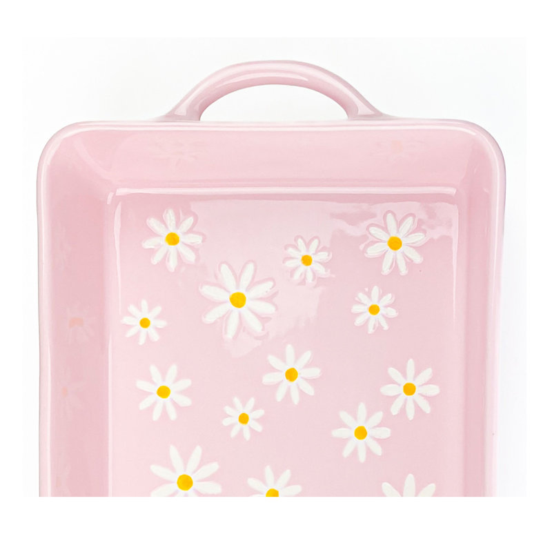 10 boulanger rectangulaire à pois 10 Strawberry Street Daisy, Rose