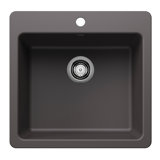 Liven SILGRANIT 21" L x 20.5" W Single Basin Drop-In/Undermount Kitchen Sink