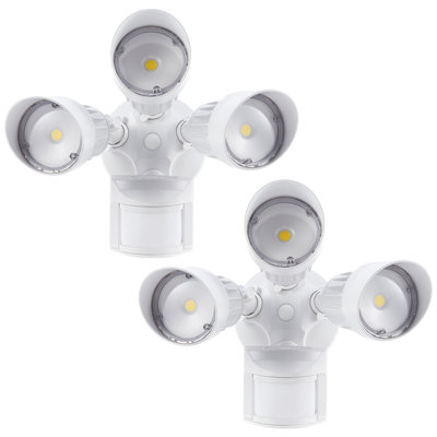 LED Flood Security Lights Dusk to Dawn, 3 Lighting Modes 3000K Warm White