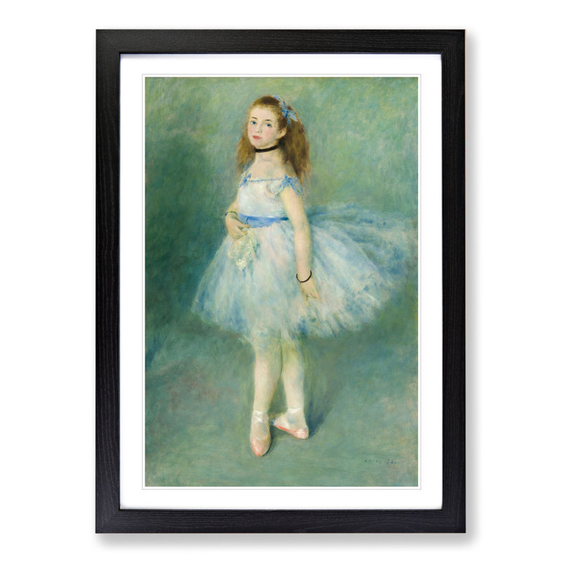 The Dancer by Pierre-Auguste Renoir - Picture Frame Painting, 36cm H x 27cm W x 2cm D, Black
