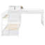 Lit simple superposé en forme de L avec bureau intégré, 4 tiroirs et ports USB et prise de courant-1828983470