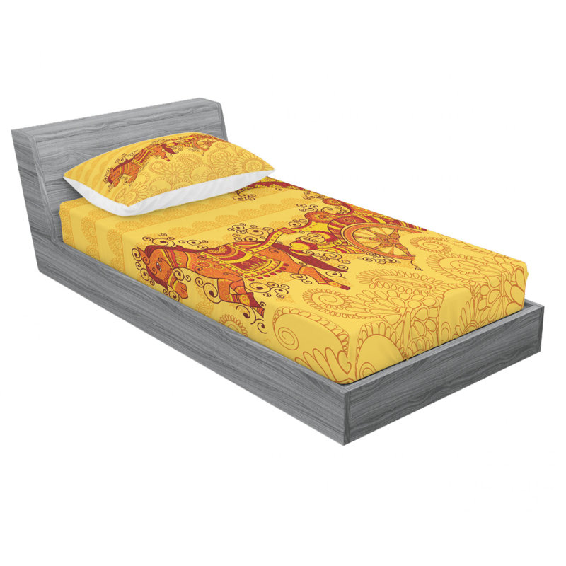Ensemble de draps bohémiens, Ensemble de draps pour lit simple avec drap-housse