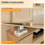 Meuble télé pour téléviseur 65 pouces Boho, meuble télé en rotin avec tiroir de rangement et tablette ouverte, console média en chêne naturel pour la chambre à coucher du salon
