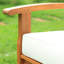Causeuse d'extérieur avec coussin Laurent Acacia
